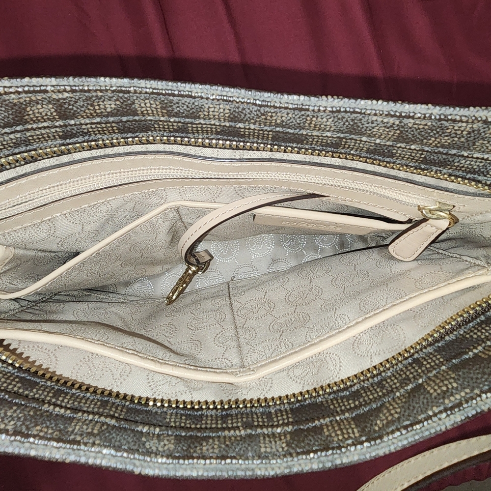 Michael Kors Jet Set Crossbody Brown MK logo